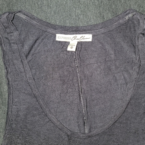 Express One Eleven Fade Tank Top - XS - Gray/Navy - Picture 2 of 3